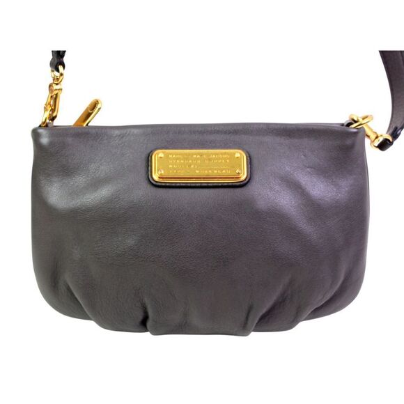 Marc by Marc Jacobs TAUPE BROWN REAL LEATHER X-BODY SHOULDER BAG CLUTCH PURSE - Picture 1 of 16